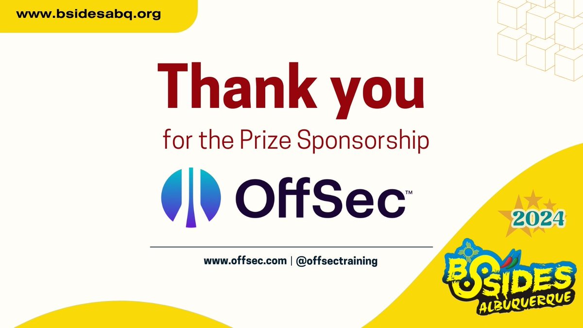 🚀 We are pleased to announce that OffSec has joined us as one of our CTF prize sponsors. @offsectraining empowers individuals and organizations to fight cyber threats with indispensable cybersecurity skills and resources. Learn more about OffSec @ offsec.com