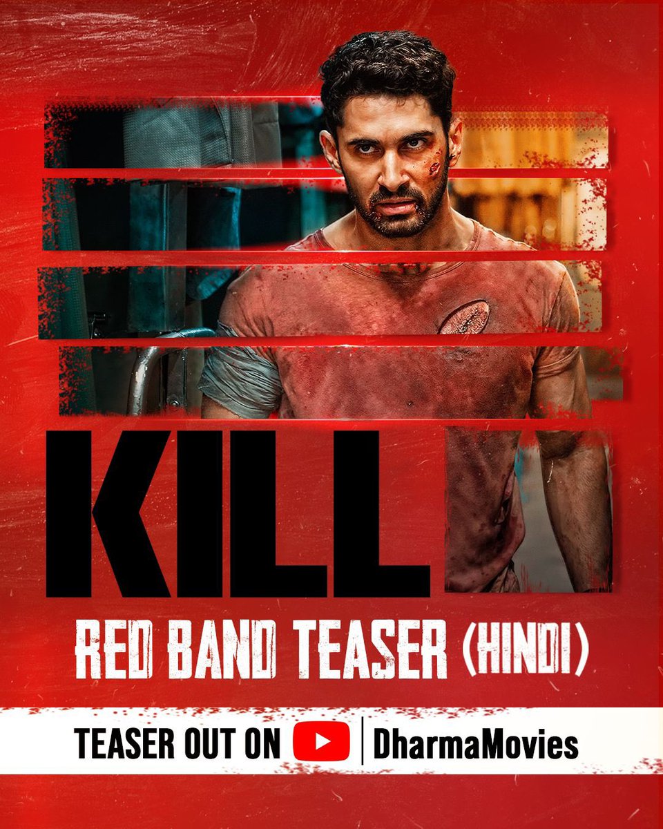 #KaranJohar & #GuneetMongaKapoor join hands for #Kill which won global recognition at #TIFF & #FantasticFest. Directed by Nikhil Nagesh Bhat, the film stars debutant #Lakshya with #TanyaManiktala & #RaghavJuyal.#KillTeaser bit.ly/KillTeaser