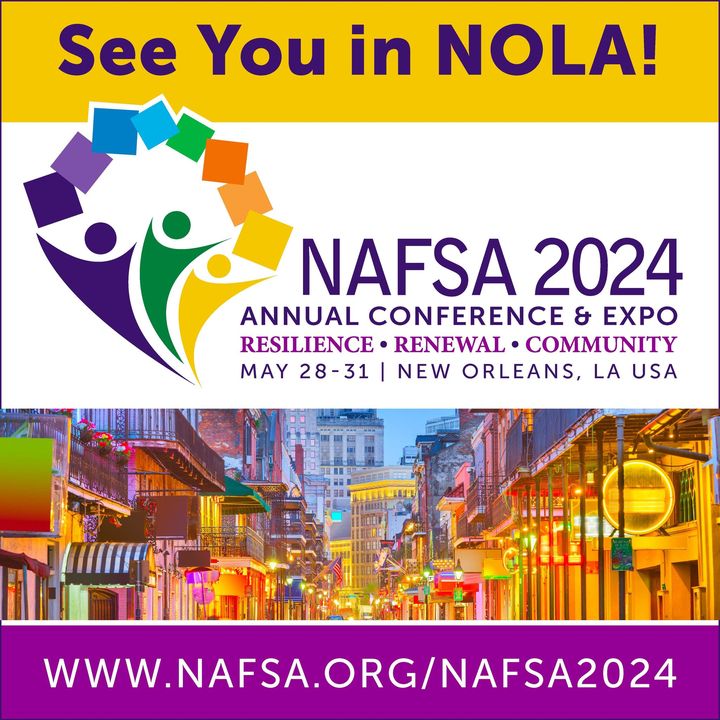 Build sustainable partnerships and embrace success strategies at the NAFSA 2024 Annual Conference & Expo, May 28-31, 2024, in New Orleans! Network and connect with with thousands of global colleagues, changemakers, and industry leaders. SAVE NOW: bit.ly/3xnN4NT