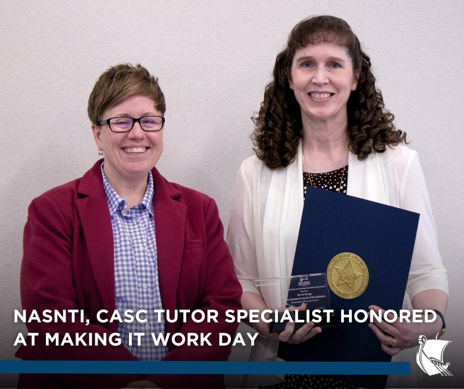 NASNTI, CASC TUTOR SPECIALIST HONORED AT MAKING IT WORK DAY: Native American-Serving Non-Tribal Institutions recently received the Outstanding Community Partner/Agency award from the Oklahoma Career and Technical Education Equity Council. Full release- carlalbert.edu/blog/2024/04/0…