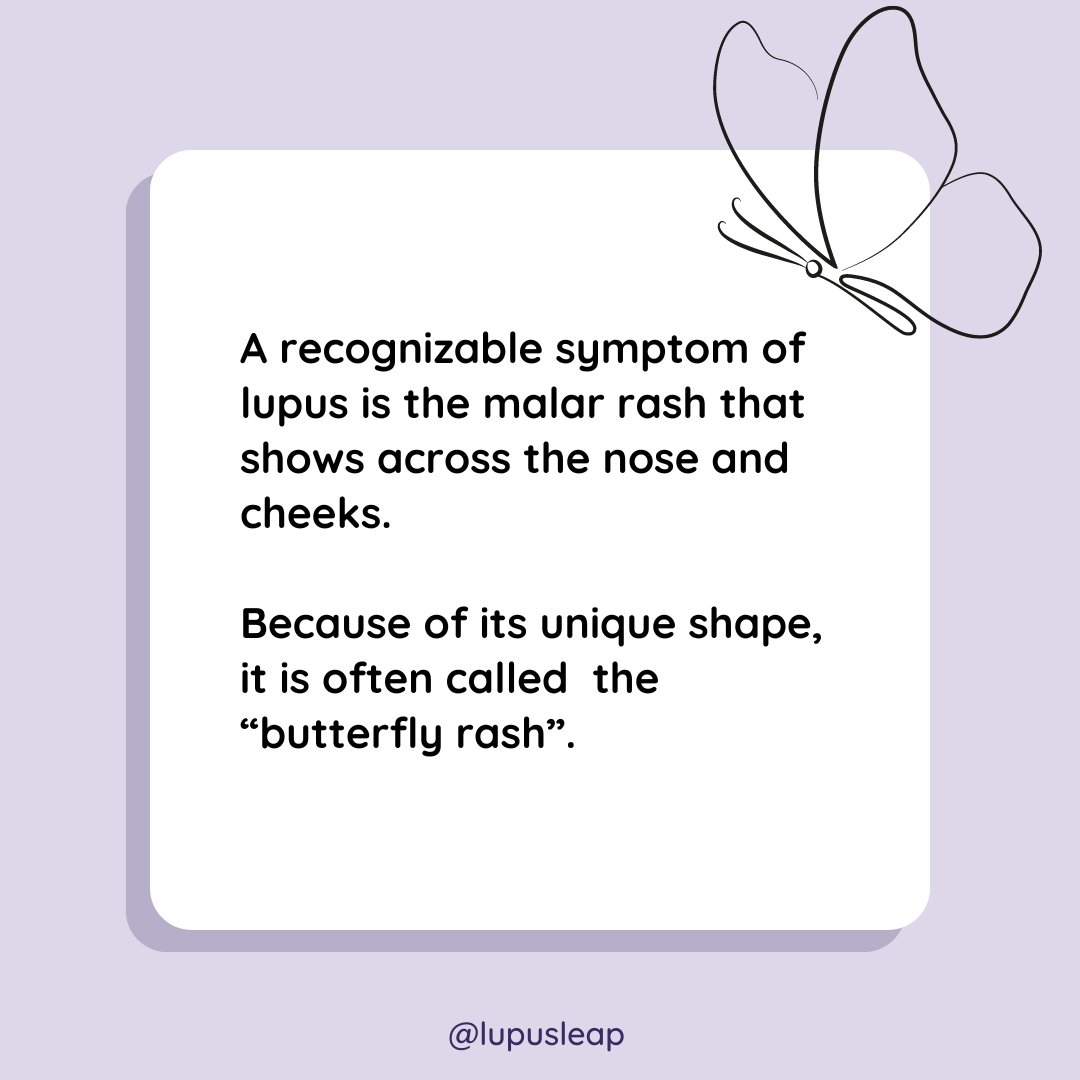 Did you know? The butterfly is the symbol used by the lupus community due to its association with the characteristic malar rash, also known as the 'butterfly rash.' #LupusAwareness #LupusLeap