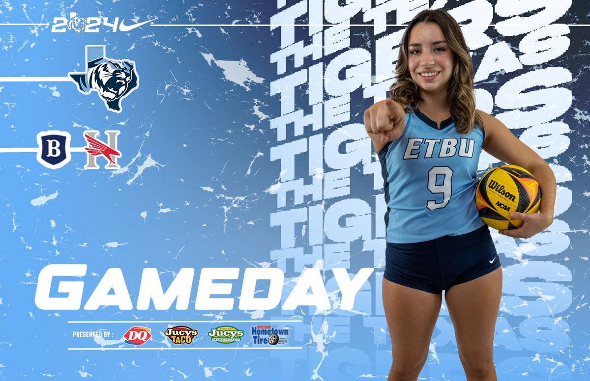 #ETBUGameDay | 🏐🏖️
Briggs Beach Bash at Berry College

🐯 <a href="/ETBU_BeachVB/">ETBU Beach VB</a> 
📍  | Mount Berry, GA
🏟 | Briggs Beach Courts

🆚 <a href="/HCHawksSports/">Huntingdon College Athletics</a> 
⌚️| 10:00 AM

🆚 <a href="/BerryVikings/">Berry Athletics</a> 
⌚️| 2:00 PM

#TexasTigers