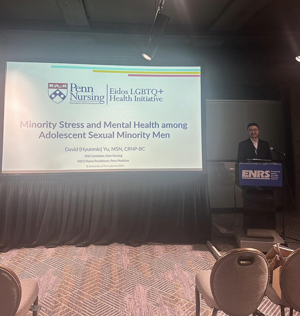 Excited to present our @PennEidos study at the @ENRS_Science 36th Annual Scientific Sessions. Many thanks to my advisors and coauthors! @PennNursing #LGBTQIA #Health