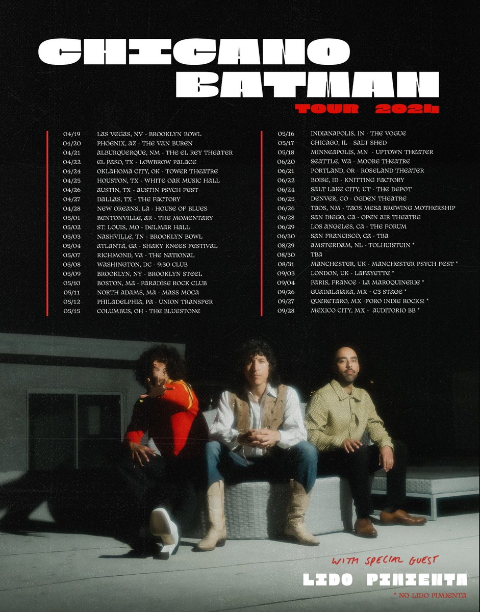 Who’s pulling up?! Two weeks to go. We’re so hyped to be playing for you all!!! chicanobatman.com