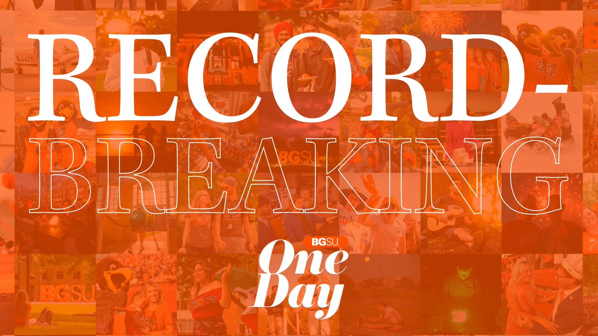 OVER $2 MILLION for public good! It’s been a record-breaking #BGSUOneDay and the day’s not over yet! Thank you to everyone who has given to move our University forward. bgsu.edu/oneday