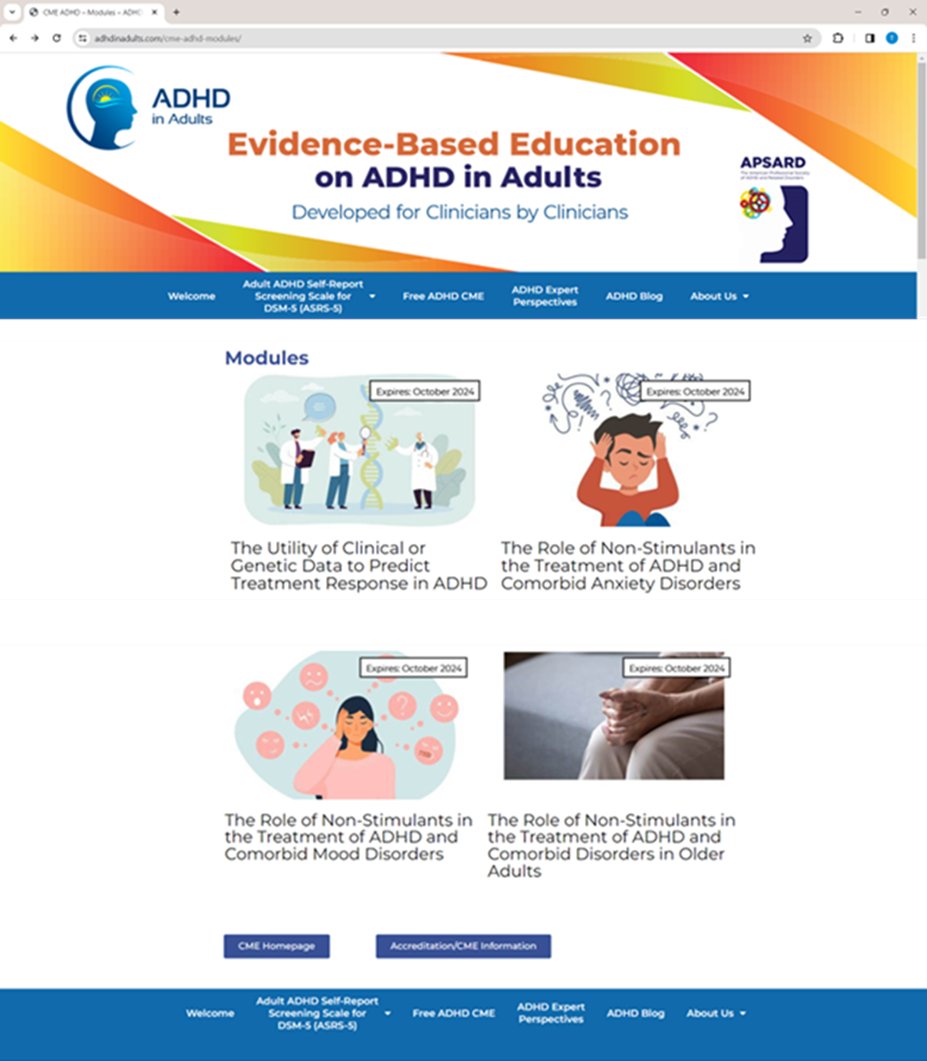 See me, Len Adler, and David Goodman discuss the clinical care of adults with ADHD:  adhdinadults.com/cme-adhd-modul…