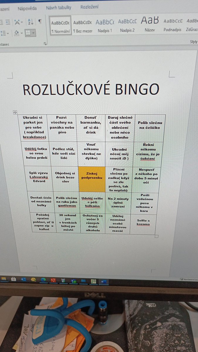 Michalzlin's tweet photo. Jak se líbí rozlučkové bingo ?:D https://t.co/AatGSkv2Of