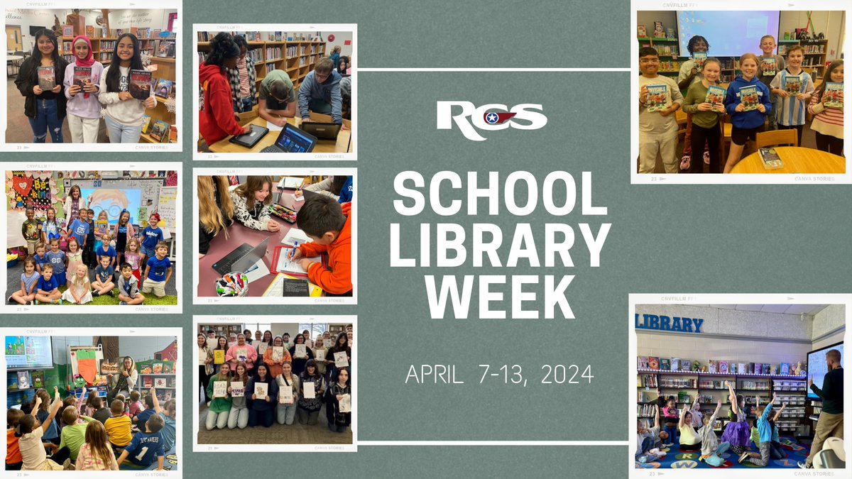 Celebrate National Library Week April 7-13, 2024 Ready, set, library! National Library Week is April 7–13, 2024, and RCS would like to celebrate our school libraries and library workers. For more information, visit ala.org/aasl/advocacy/… @ALALibrary #HowILibrary