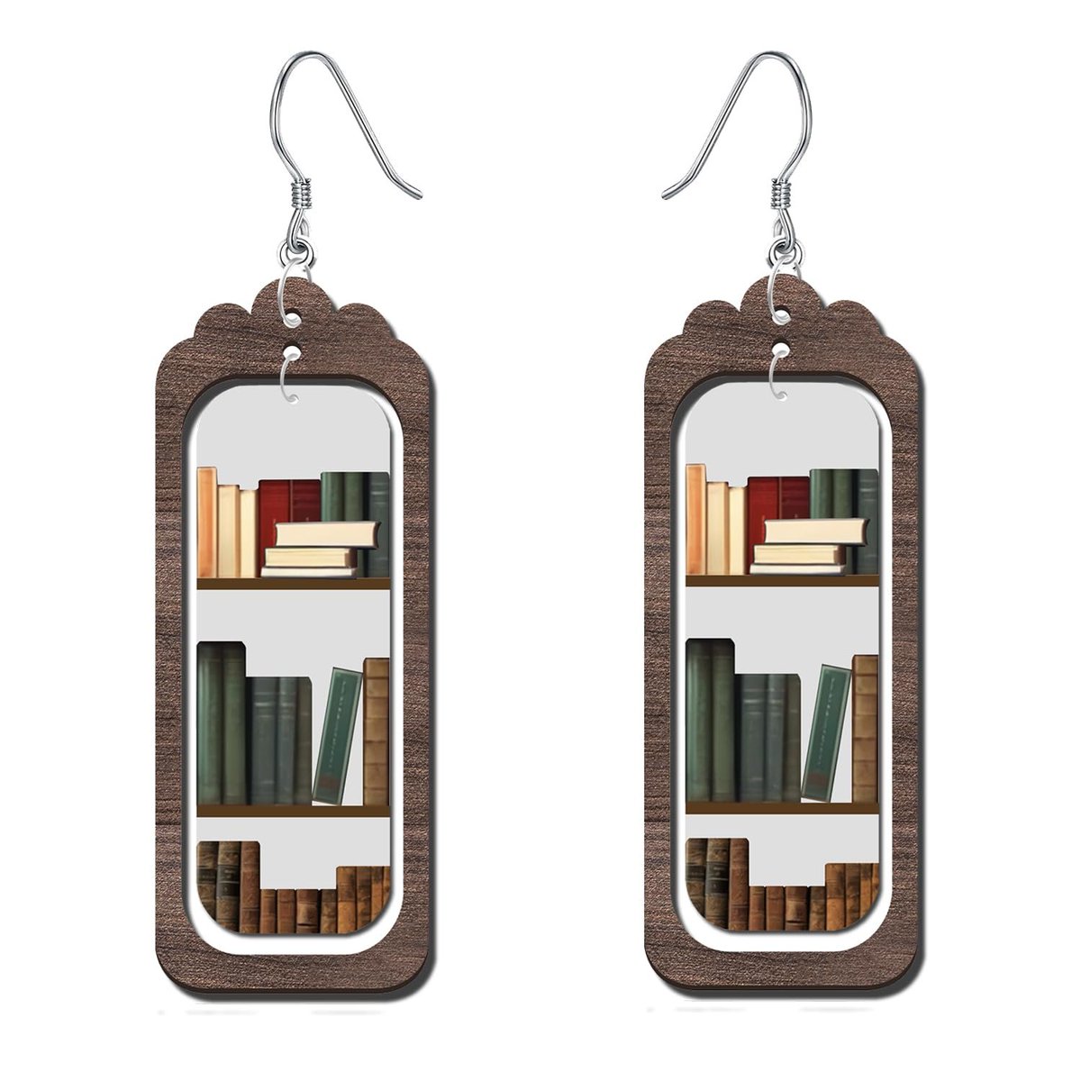 Handmade Book Earrings for Women Bookshelf Dangle Drop Earrings Fun Gifts for Book Lovers Librarian Teachers Appreciation Gifts 

amzn.to/49qaxLI via @amazon #affiliate #NationalSchoolLibrarianDay