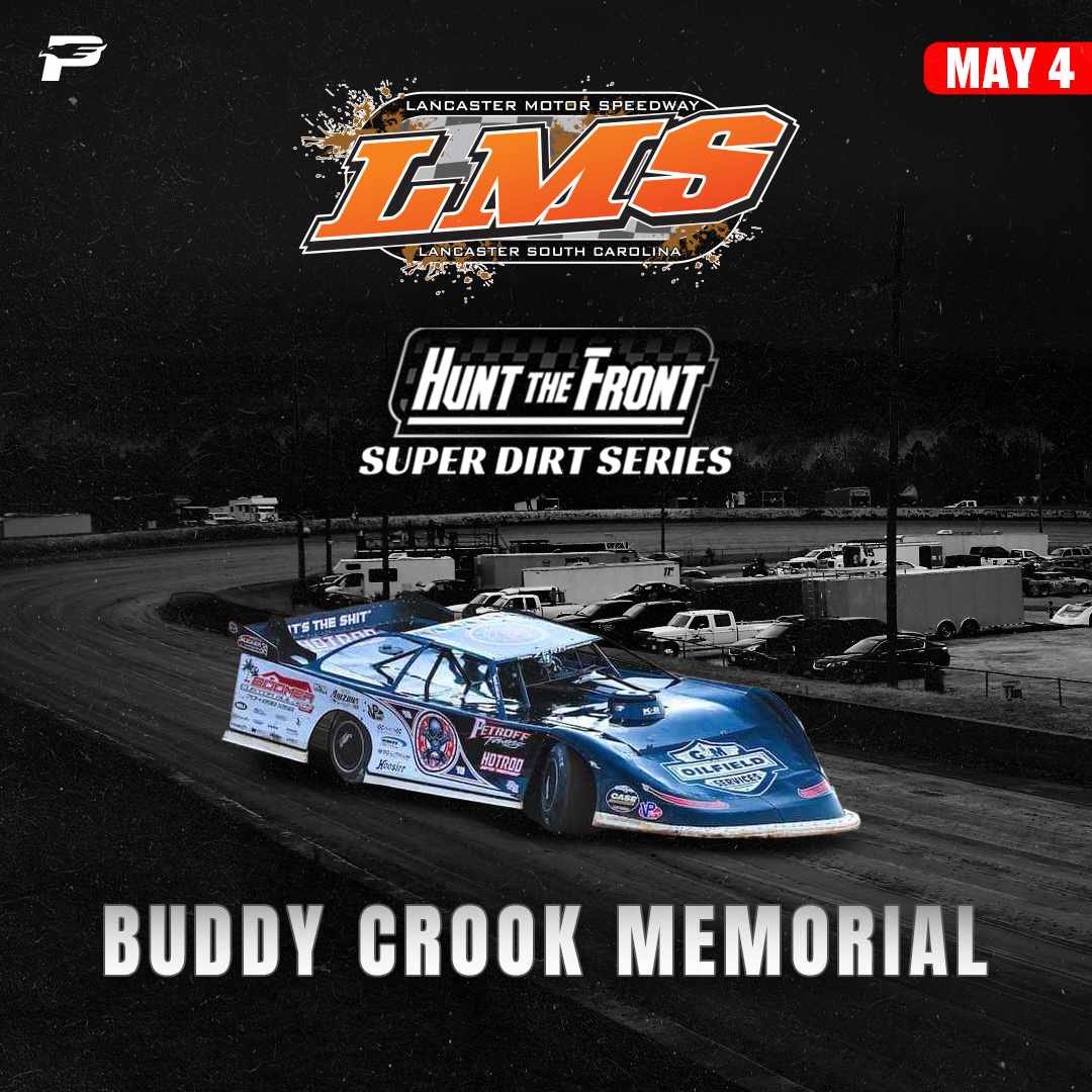 𝙊𝙉𝙀 𝙈𝙊𝙉𝙏𝙃 𝘼𝙒𝘼𝙔: Lancaster Speedway 👈 The @HuntTheFrontSDS will co-sanction the Buddy Crook Memorial with the @ULTIMATESupers as a $𝟮𝟬,𝟬𝟬𝟬 prize is on the line! 💰 If you can’t make it to South Carolina, don’t miss the historic event on @HunttheFrontTV! 📺