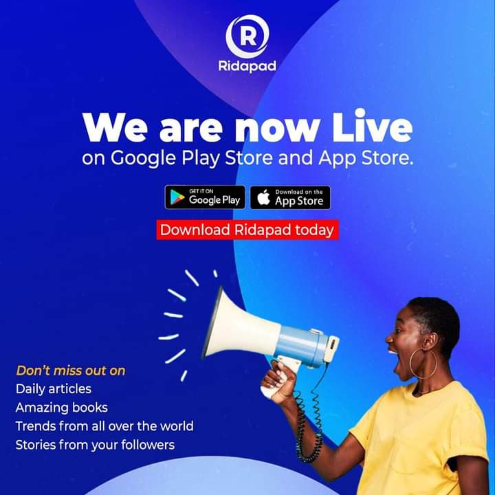 ridapad's tweet photo. @starcominf Are you a writer?
Do you want a FREE platform to publish your book without copyright issues?
Do you want to earn from your books and also reach a wider audience

Download Ridapad app now: https://t.co/c333MI2dv5 https://t.co/xtZNy0QScW