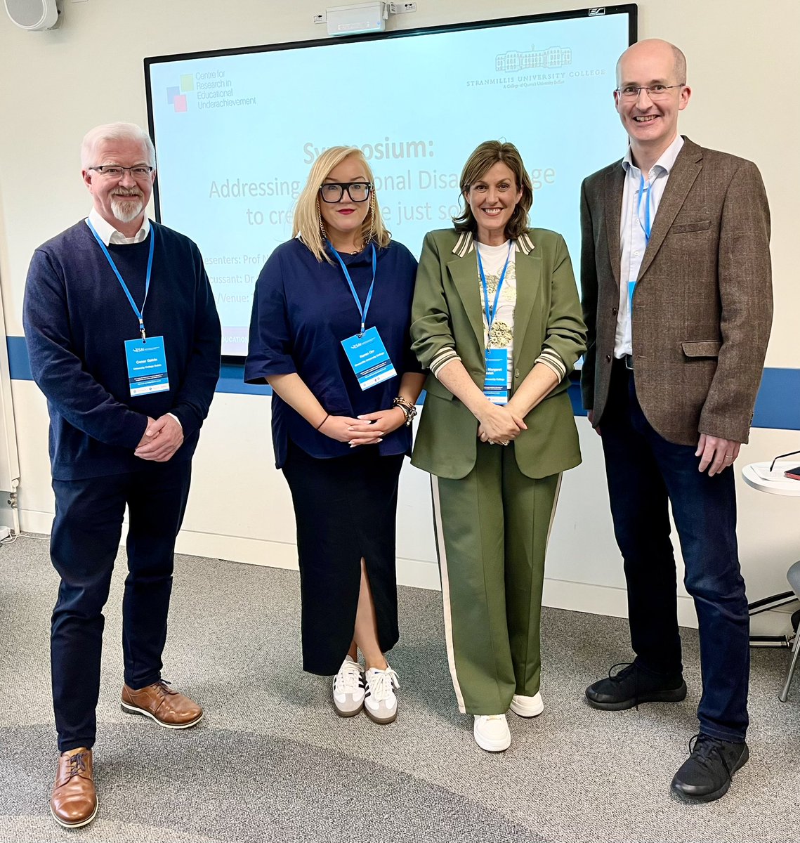 @StranCreu (Noel Purdy, Glenda Walsh and Karen Orr) led a symposium today at the @esai_irl conference in @MaynoothUni focusing on our recent research addressing educational disadvantage in Ireland north and south. Special thanks to @_conorgalvin for acting as discussant. #esai24