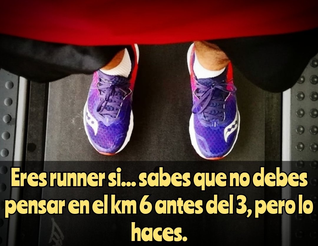 🏃 Eres runner si... sabes que no debes pensar en el km 6 antes del 3, pero lo haces.

#ElTipicoCalvo #EresRunner #Pensar

#Nota #MisNotas #MisCosas #MisHistorias #NoLoIntentoLoHago #Run #NoPiensesCorre #Running #Correr #Runners #Run4Fun