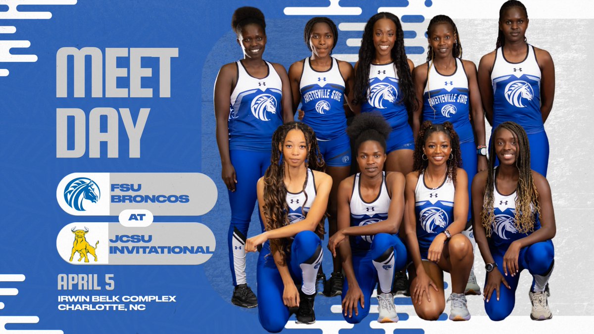 We're all set for another day of track & field events. The Broncos will be participating in the JCSU Invitational in Charlotte tomorrow. Follow live results at fsubroncos.com/gameday👟