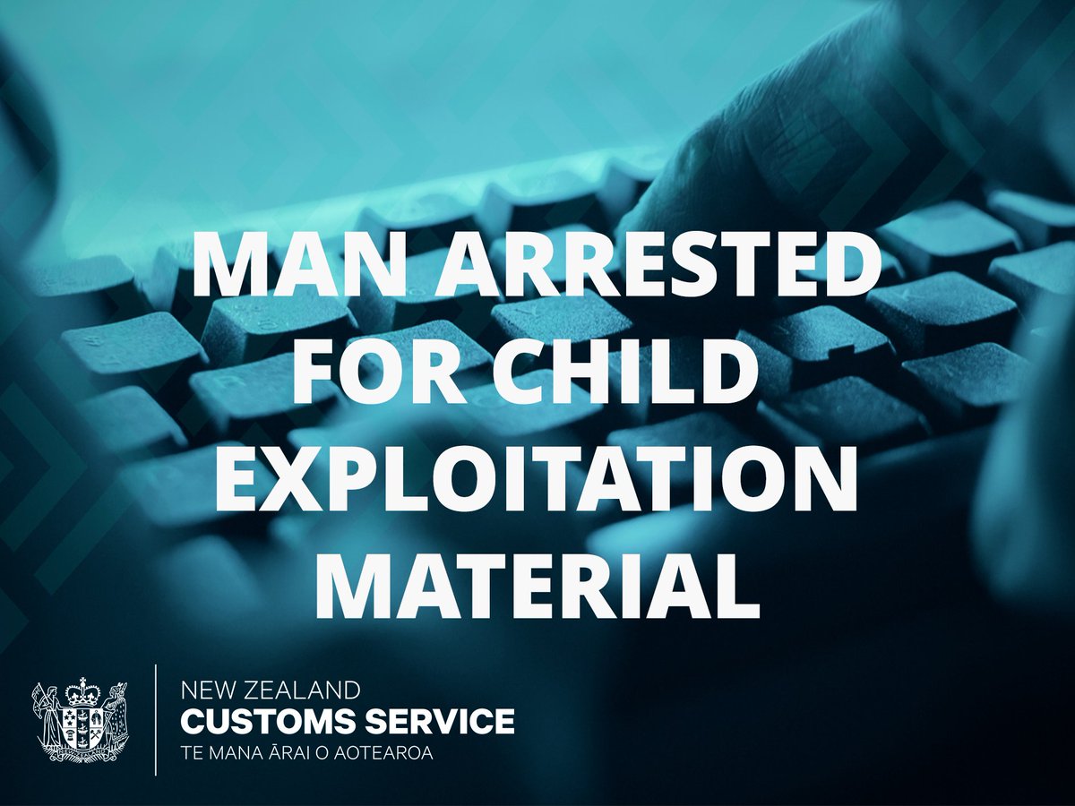 A 45-year old Wellington man has been arrested by Customs, and is due in Court today to be charged with exporting and possessing child sexual exploitation material.