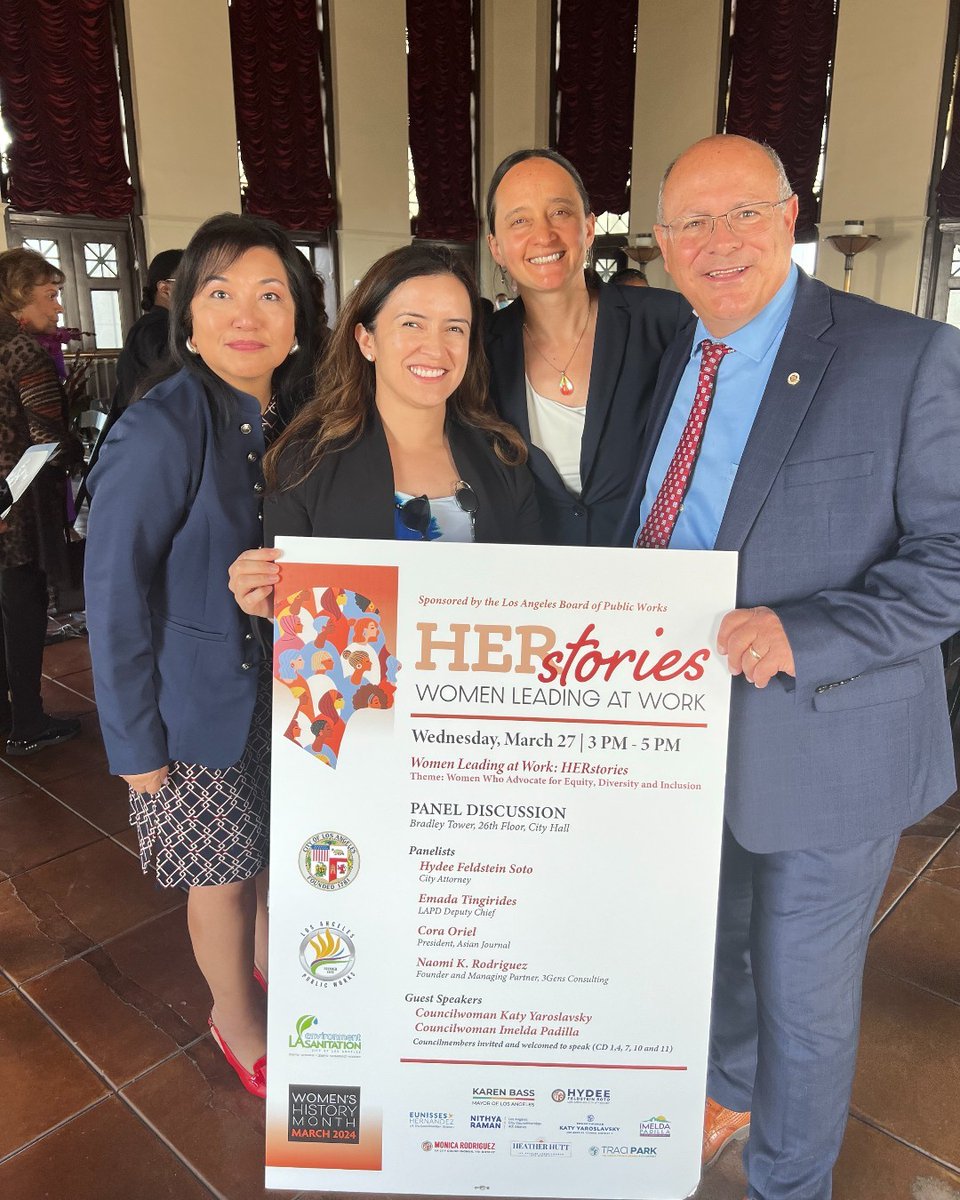 On March 28, LADWP leadership and staff, including Board of Water and Power Commissioner Nurit Katz and General Manager and Chief Engineer Martin L. Adams, were happy to support at the Women Leading at Work: HERstories panel discussion sponsored by the Board of @LACityDPW.