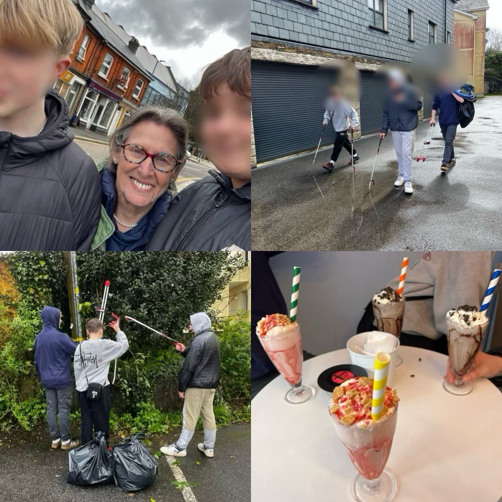 The Rubbish Robbers remaining unrecognisable whilst robbing in the rain! Again!!!! 

Refreshments in @gingersdiner courtesy of @RedruthRevival! 🙏

#beautifybritain #1pieceofrubbish #pickitup #everyday #redruth #cornwall #uk