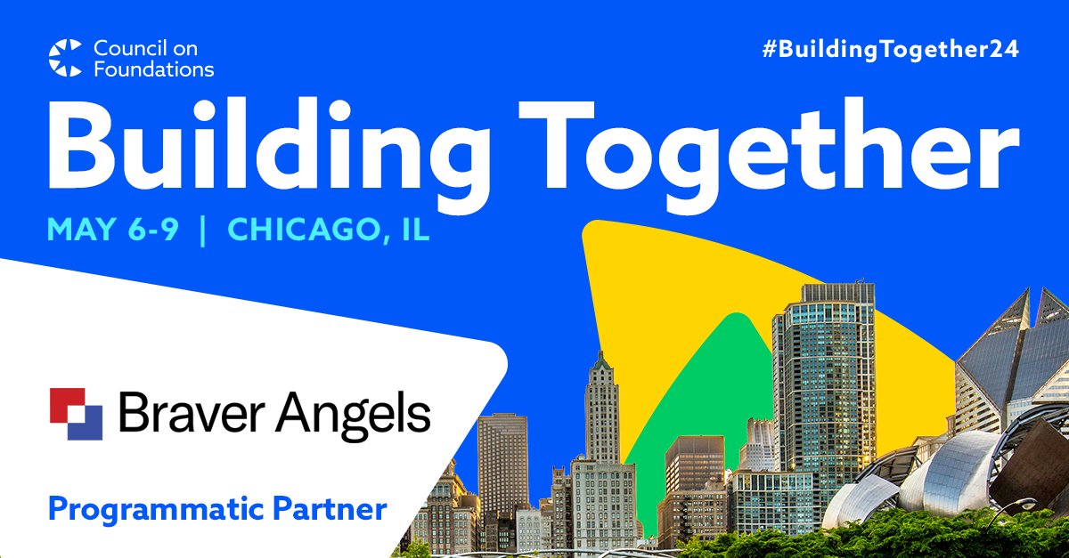 Join us and @COF_ at #BuildingTogether24!

We’re looking forward to gathering with philanthropic leaders to share and explore the skills and strategies needed to bridge differences and counteract toxic polarization.

See you in Chicago on May 6-9, 2024: cof.org/bt24