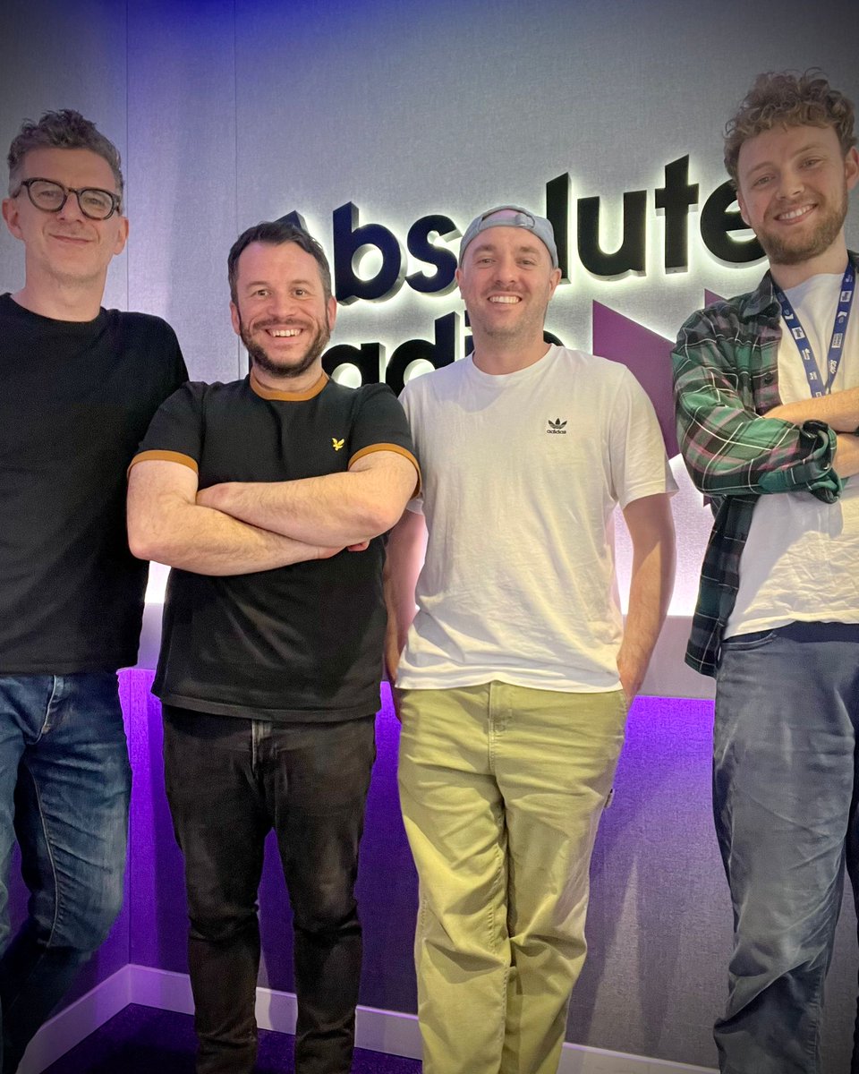 It was the final Hometime show at @absoluteradio's first home - One Golden Square. These 3 boys are incredible to work with and we've had the best time ever in Soho. Now we move to our shiny new building for more shenanigans. BIG THINGS ARE ON THE WAY.