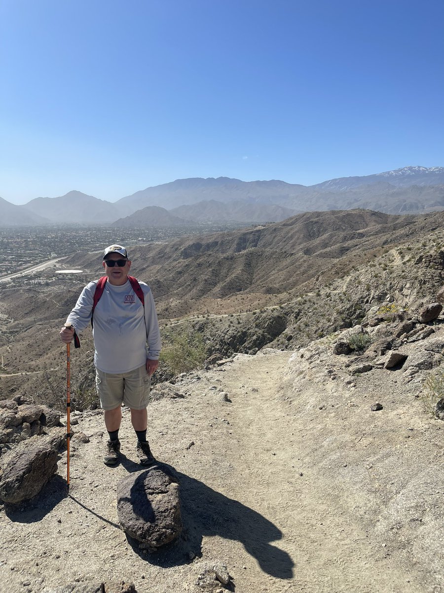 IceAndStretch's tweet image. For all the NW students, athletes, and school personnel who have watched me walking laps around the “Pit” like a “mad man” over the last few months, this is why.  I wanted to enjoy a morning hike with my son Brendan out in Palm Desert, CA. 

Work Put In✅
Goal Achieved✅