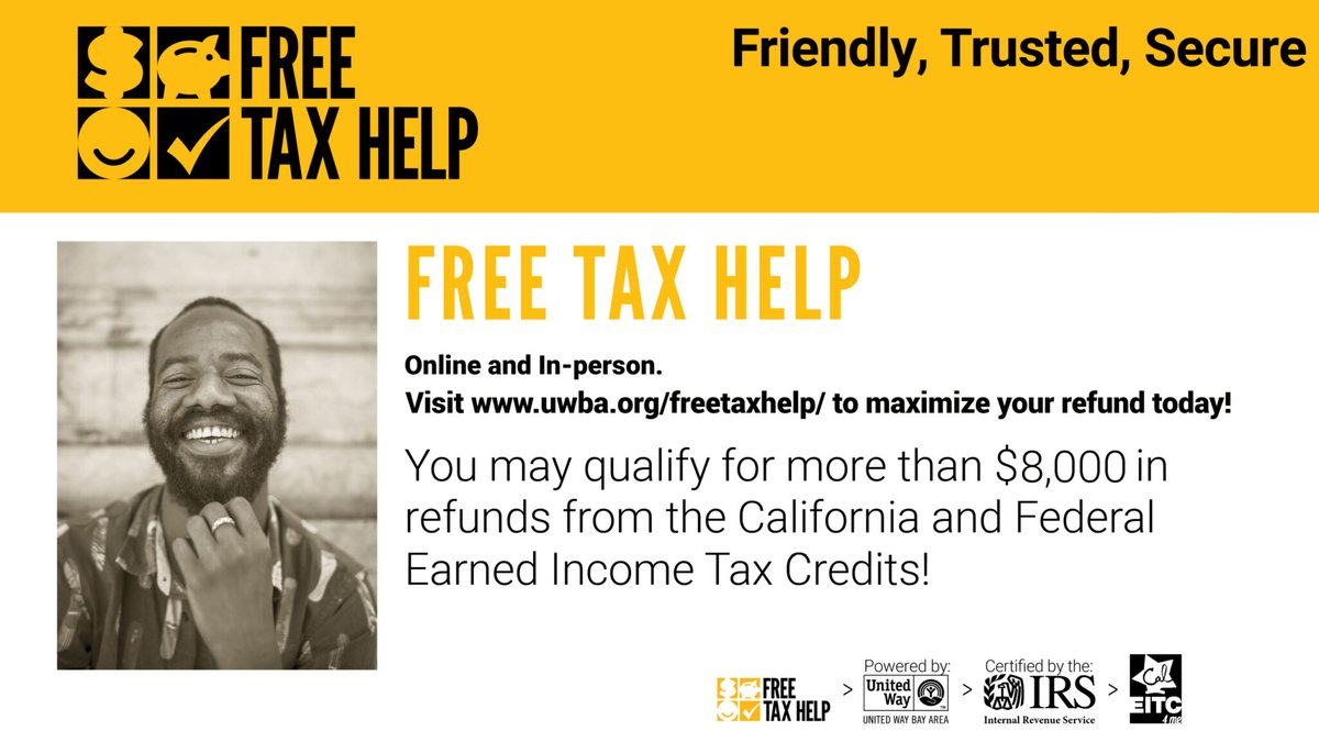 Could you use some help with your #taxes? Get the most out of your refund by working with the experts at @UWBayArea! Learn more --> bit.ly/TaxHelp24 #TaxHelp #FreeTaxHelp