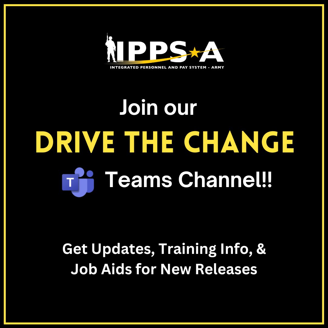 Please join the Drive the Change Channel April 5, at 9 a.m. ET, for a new briefing to learn about the latest release, new capabilities, and training resources. Don’t miss it! Join here: dod.teams.microsoft.us/l/channel/19%3…