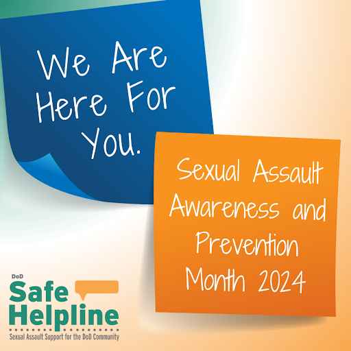 April is Sexual Assault Awareness and Prevention Month. Let's make sure to prioritize both awareness and action! Safe Helpline offers vital resources on our website and mobile app to support survivors and promote healing and resilience in the DoD community.