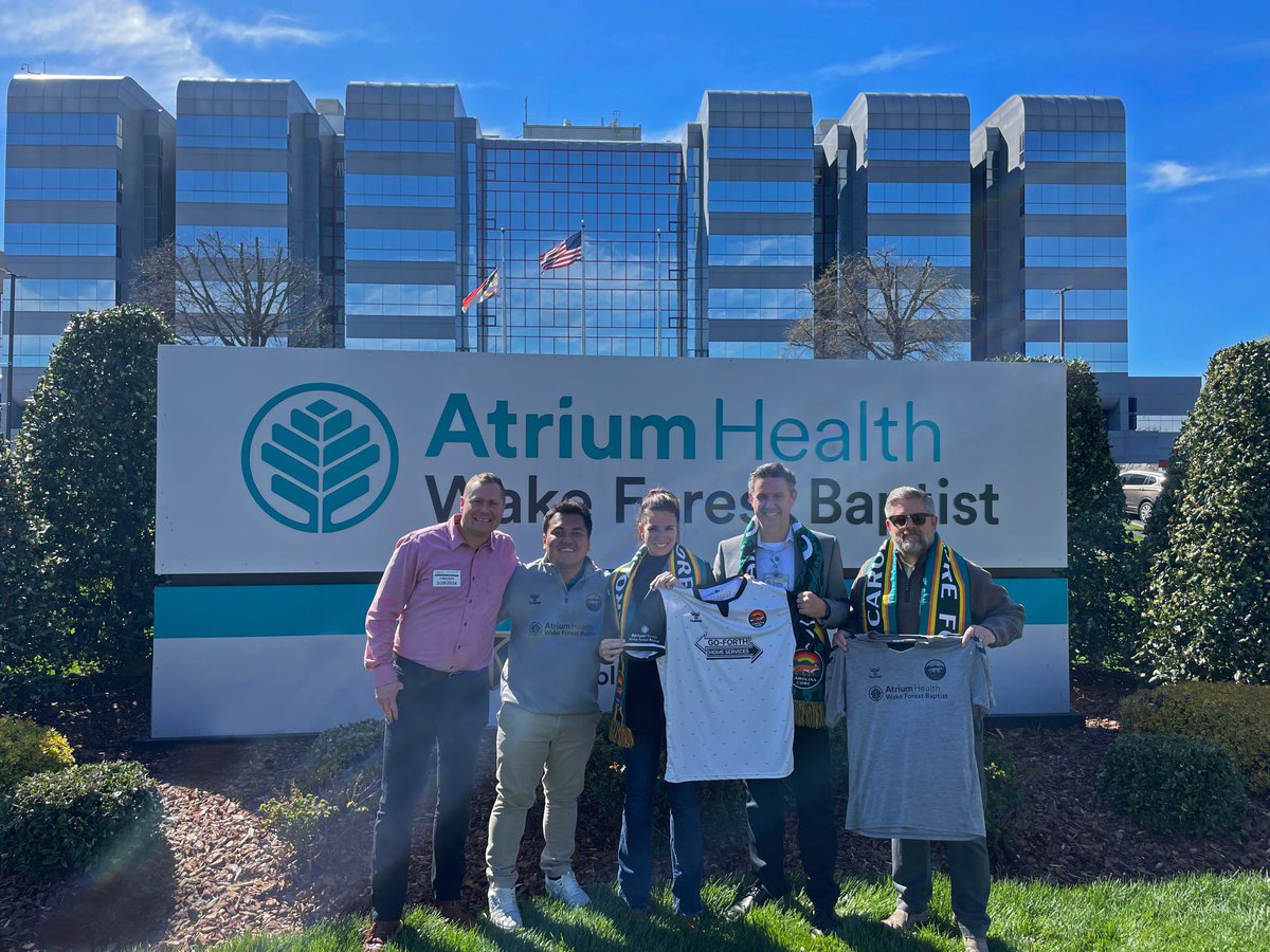 Carolina Core FC announced @AtriumHealthWFB as an Exclusive Health Care Partner of the club. Atrium Health Wake Forest Baptist will be featured on the sleeve of the club’s match jersey’s. We’re thrilled to welcome @AtriumHealthWFB to our CCFC family!