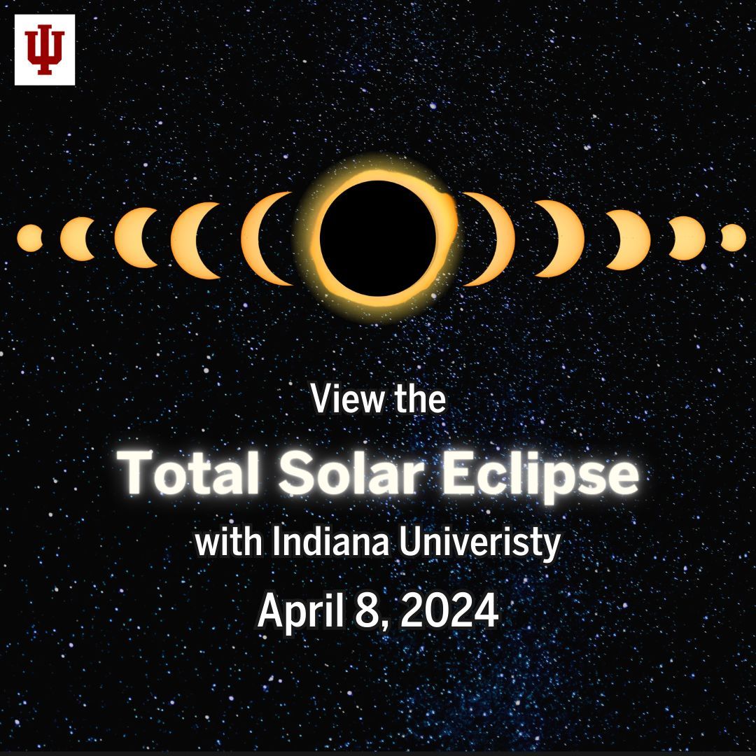 🌑☀️ See what IU has planned for the total solar eclipse this Monday, April 8th! Check out the link for more info! buff.ly/3U4uEKZ