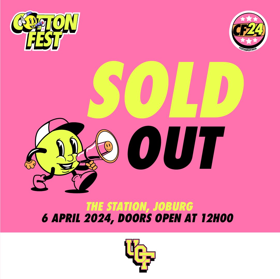 Thank you for your incredible support Cotton Eaters 💛 WE NEVER DIE. WE MULTIPLY. #cottonfest #johannesburg #votecottonfest #votemusic #votelifestyle #votefashion #votesport #voteart