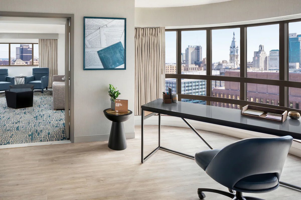 Get some work done while you enjoy the views of the city! Our Presidential Suite truly has it all.