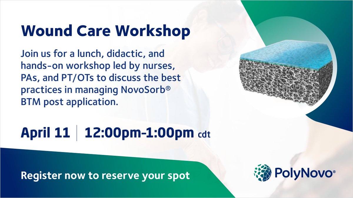 We have exciting events at ABA 2024 next week! Don't forget to sign up for our Wound Care Workshop on Thursday, April 11.

eventcreate.com/e/polynovonurs…