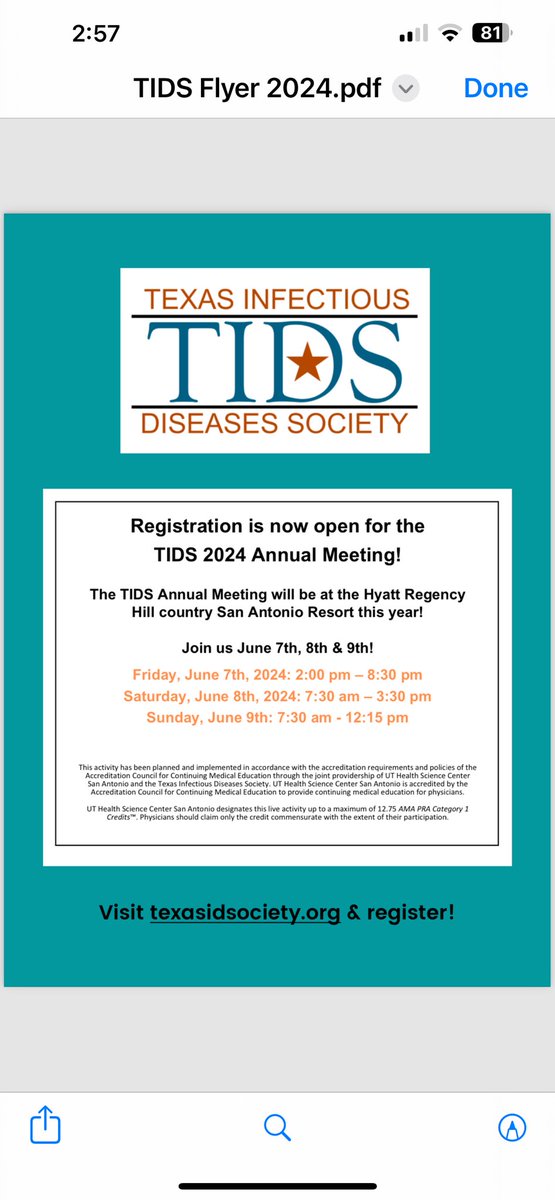 Time to register for the TIDS 2024 annual meeting! Abstracts due 4/15/2024!🤠 #TIDS2024