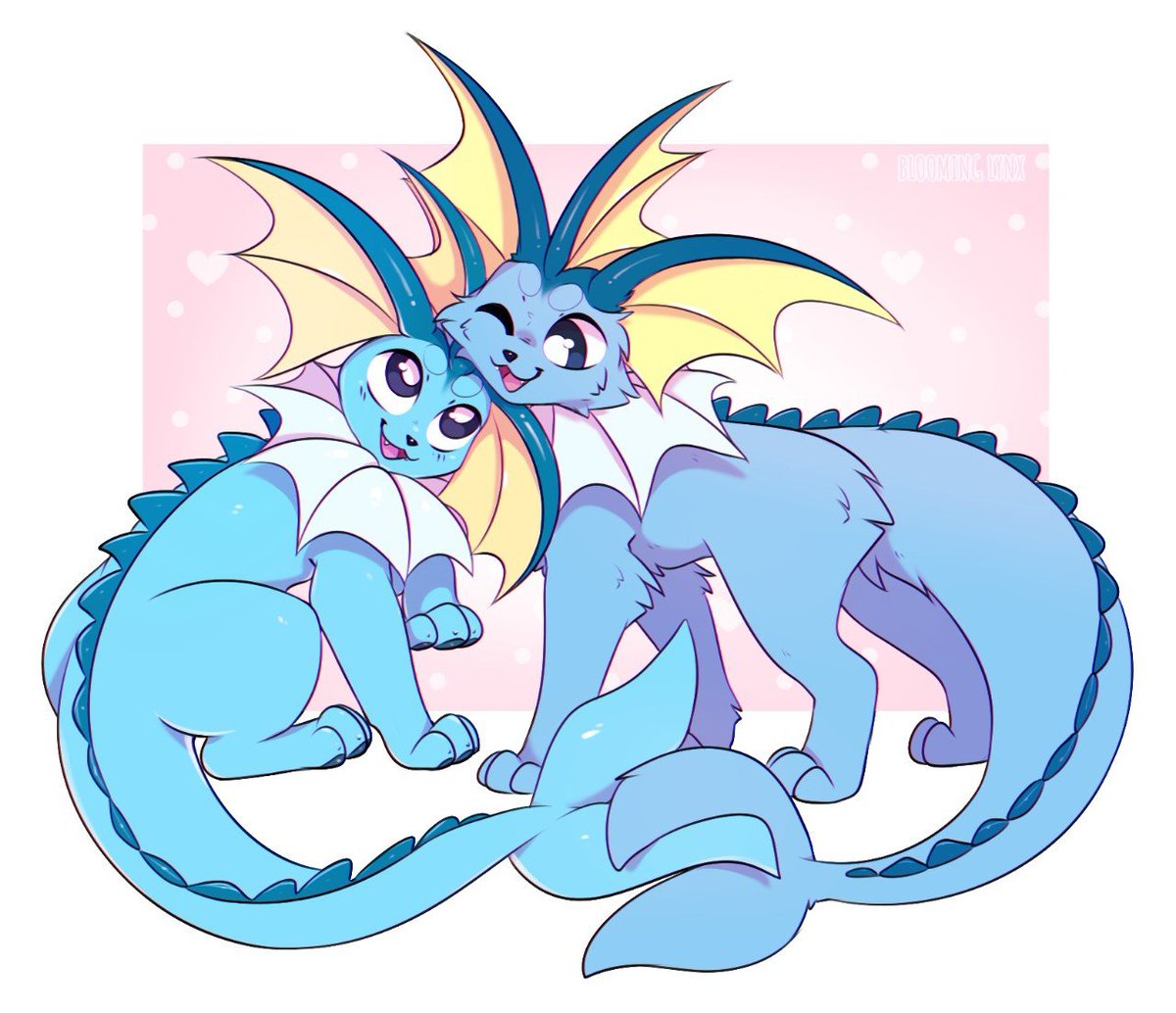 #vaporeon 'How soft and fluffy you are!' And which vaporeons do you like more - fluffy or smooth? uwu