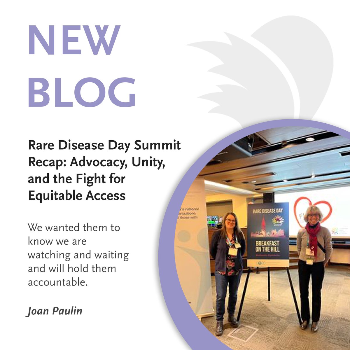 Board member Joan Paulin and #PHACanada Ambassador Jennifer Bryson attended the #RareDisease Summit, sharing insightful highlights and advocacy updates : ow.ly/Fcvh50R8MsM Support CORD's campaign 'Fight for Our Lives.' : ow.ly/8Vxv50R8MsL