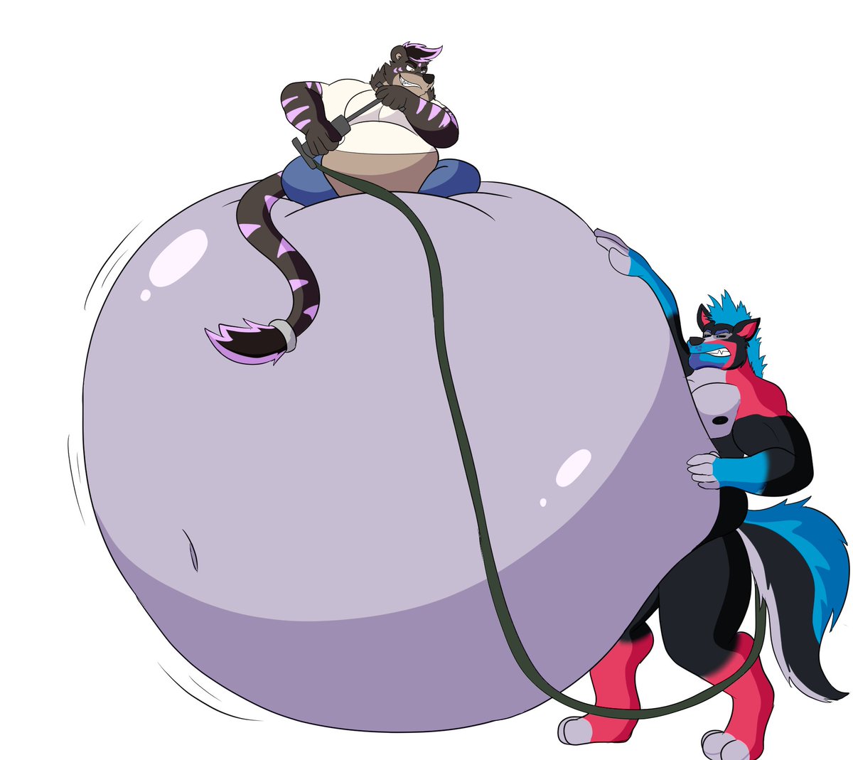 Sometimes gotta help the local werewolves blimp up! sucks that @Scraps_Pup can't reach me from up here~