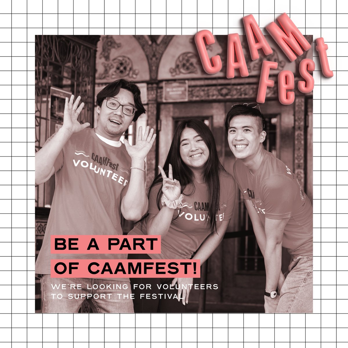CAAM's tweet photo. Want to be more involved at CAAMFest? Join us as a volunteer. There's with a wide range of ways to help - behind the scenes or at the events - and you'll receive benefits like access to screenings and other special events. Link in the comment below. Deadline to sign up is 4/15. https://t.co/pxQsenZj5Q