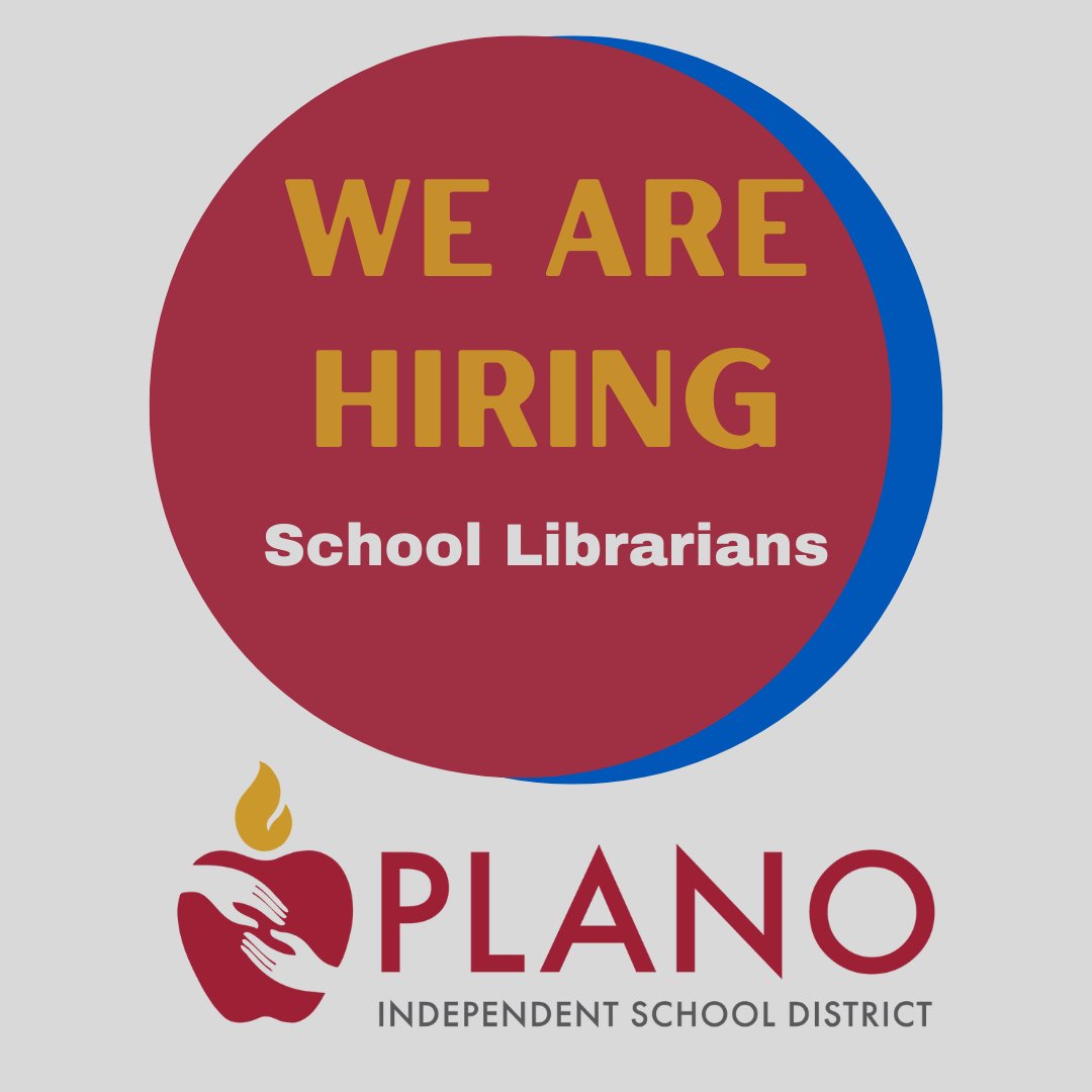 Join our team! We are hiring school librarians for the 2024 - 2025 school year. Fill out your application at pisd.edu/Page/5527