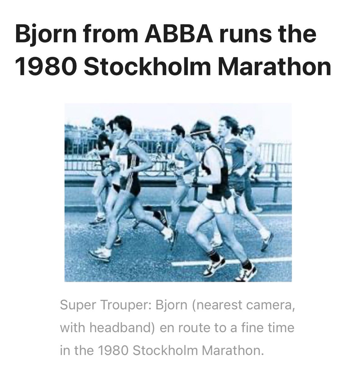 RunningManLNK's tweet image. Last year I ran the #BostonMarathon as a Finn, embracing the concept of “sisu” with the name of “Nurmi” on my back, as I battled back from sciatica. This year I’ll be a Swede named #Ulvaeus, embracing #Eurovision+50. 
#ABBA #ABBAVoyage #abbathemuseum #officialabbafan