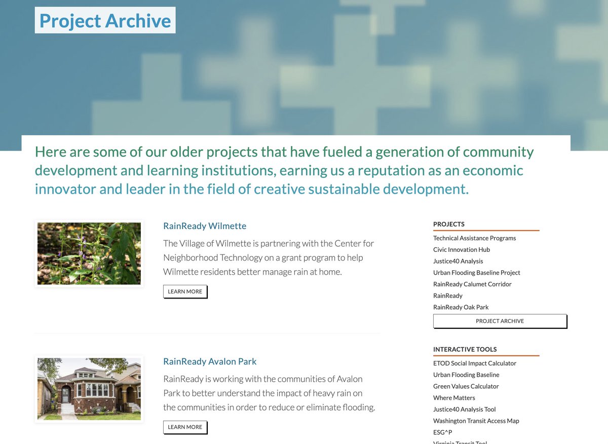 The newest thing on CNT is something old: we've created a project archive where users can continue viewing some of our past work but to make it easier to find some of our current priorities. Check it out and let us know if you have questions! 🔗 cnt.org/projects/archi…