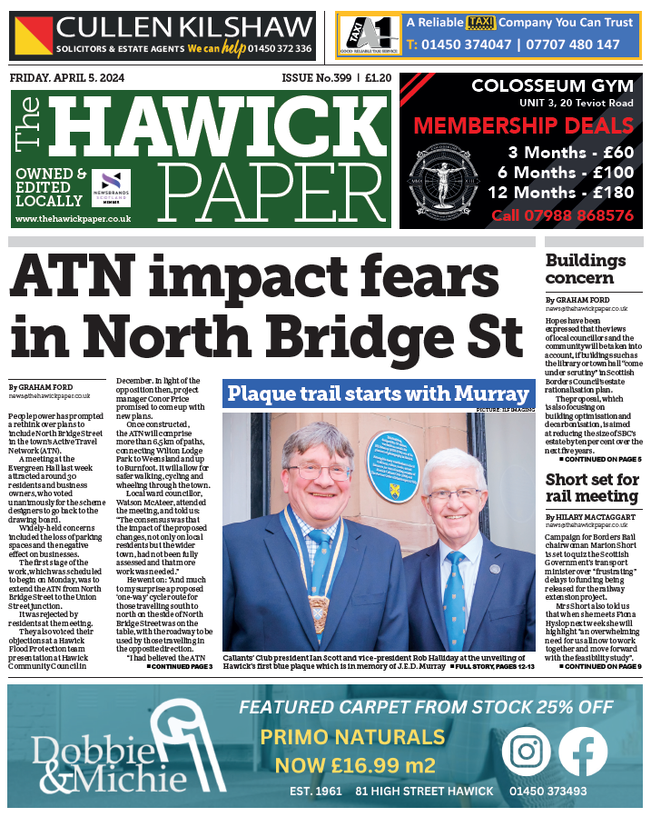 𝗬𝗼𝘂𝗿 𝗛𝗮𝘄𝗶𝗰𝗸 𝗣𝗮𝗽𝗲𝗿, 𝗮 '𝗿𝗶𝗴𝗵𝘁 𝗴𝘂𝗶𝗱 𝗿𝗲𝗮𝗱'. 📰 2️⃣4️⃣ pages of local news, views & sport - for less than the price of a cup of coffee. ☕ Download our app 📱 ePaper: goo.gl/d9YFC4 💻 🏠 Paper copy via 01450 870407 / jason@thehawickpaper.co.uk