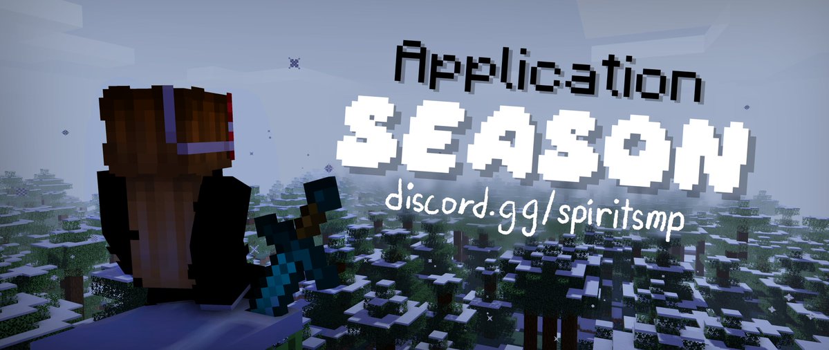 Application Season is officially here! 🔥

Hello and welcome to our server, the Spirit SMP! 👋

What are we? Simply put, a group of friends who want to grow on YouTube! 👀

If this sounds interesting, join the discord! - 👇
discord.gg/spiritsmp

Can't wait to meet you! ❤️