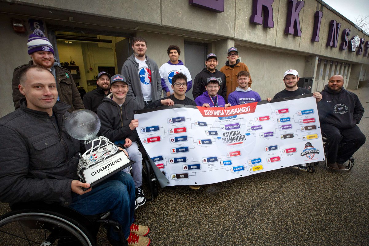 UWWhitewater's tweet image. Kudos to our recent national champions - the men's wheelchair basketball team, Shelvin Garrett II and Christian Patzka of the men's track and field team and Hayden Gough of the gymnastics team - who were honored yesterday in a parade with the Whitewater Fire Department! #uww