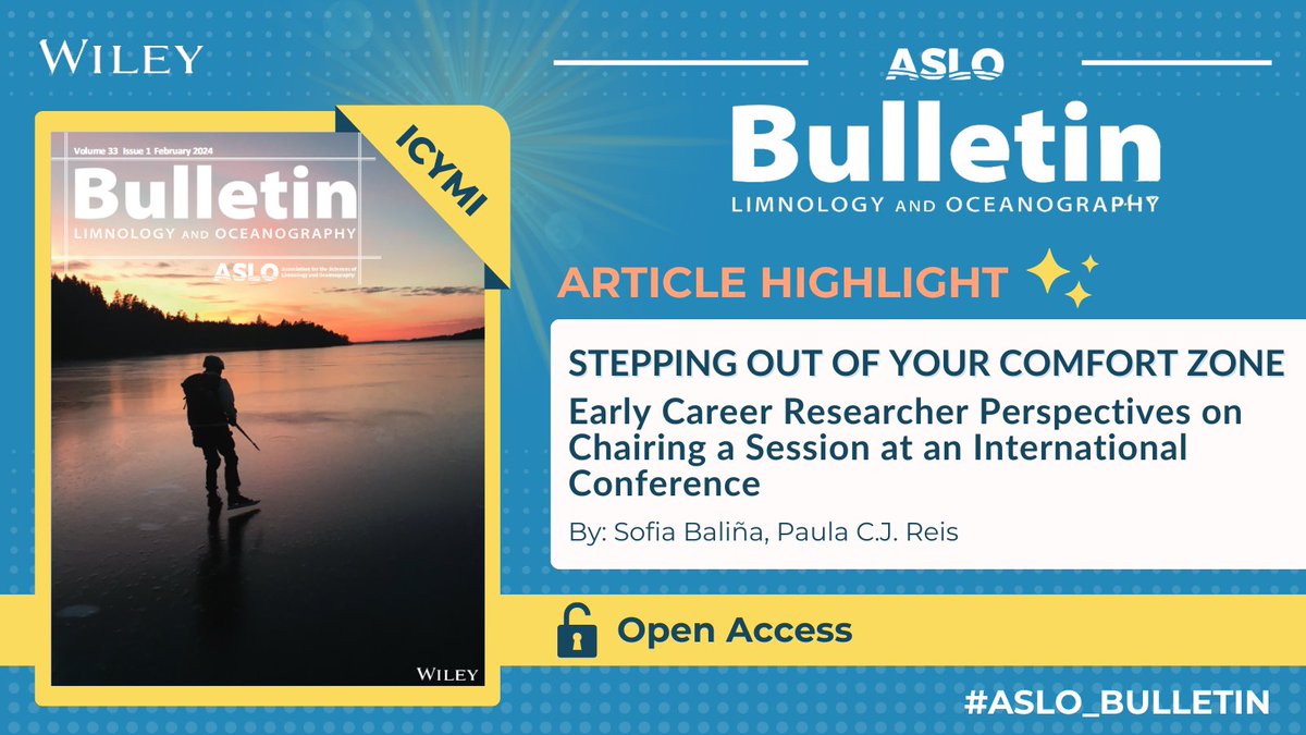 New in #ASLO_Bulletin: As summer conference season gears up, check out these helpful tips for our early career researchers leading sessions! 💙 aslopubs.onlinelibrary.wiley.com/doi/10.1002/lo…