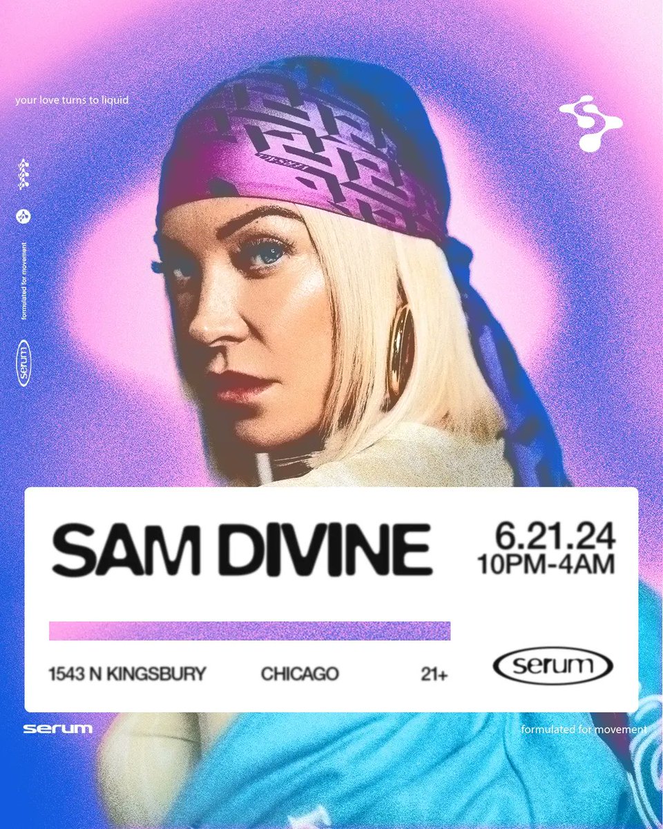 just announced :: the first lady of @DefectedRecords and undisputed UK house queen @samdivine returns to @PRYSMChicago on Friday 6.21 for SERUM ✨ tickets/RSVPs are live now :: hive.co/l/serum0621