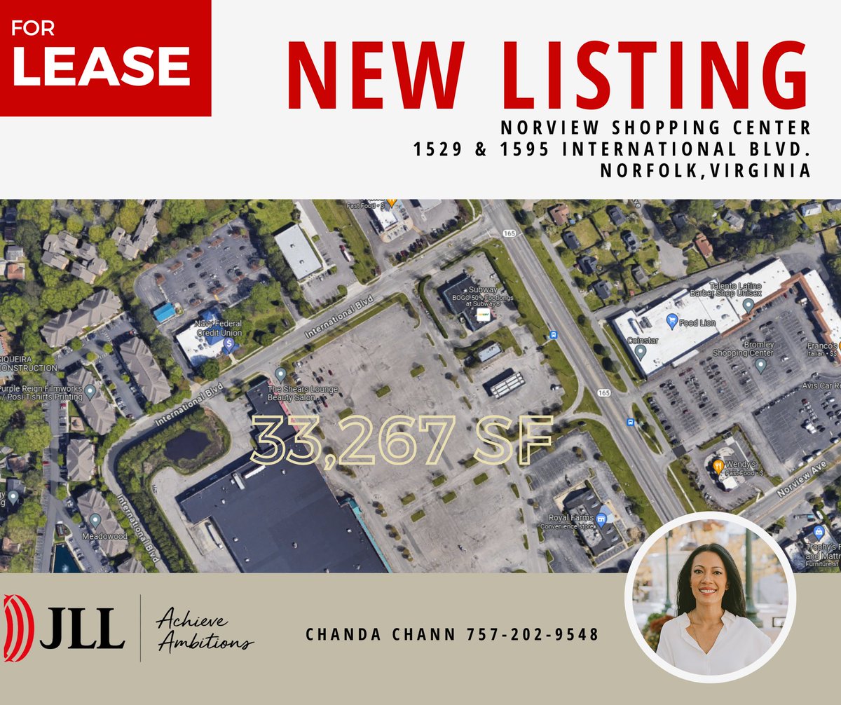 chandachann's tweet photo. On the heavily trafficked corner of N Military Highway &amp; Norview Ave., approx. 1.5 miles from Norfolk Int’l Airport.  Norview Shopping Center is visible to 39K cars each day along N Military Highway &amp; 25K along Norview Avenue (source: Arcgis)  #commercialrealestate #Retail https://t.co/yEAy51Nlda