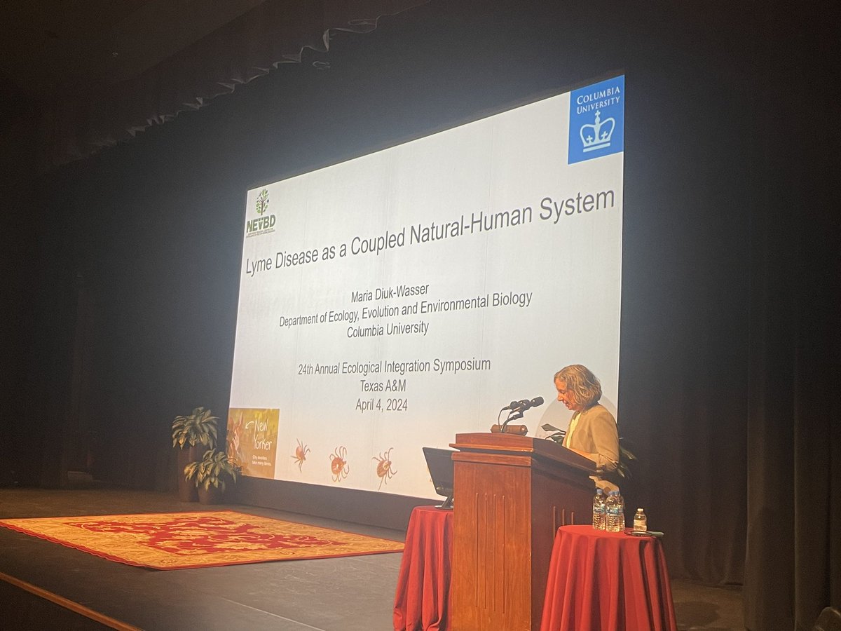 EIStamu's tweet photo. Dr. Maria Diuk-Wasser giving her talk on Lyme Disease as a coupled Natural-Human System. @diukwasserlab https://t.co/Fpjydw02UC