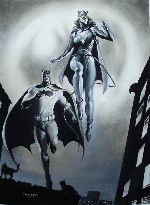 #batman & #catwoman artwork by #MarkTexeira