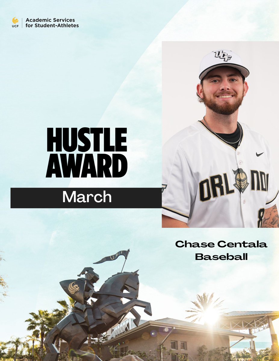 Congratulations to our Scholar Athletes of the Month, Brooke Mulroney (@UCF_WSoccer) & Jakob Stavang Stubhaug (@UCF_MGolf)! Additional congratulations to our Hustle Award winner, Chase Centala (@UCF_Baseball)!