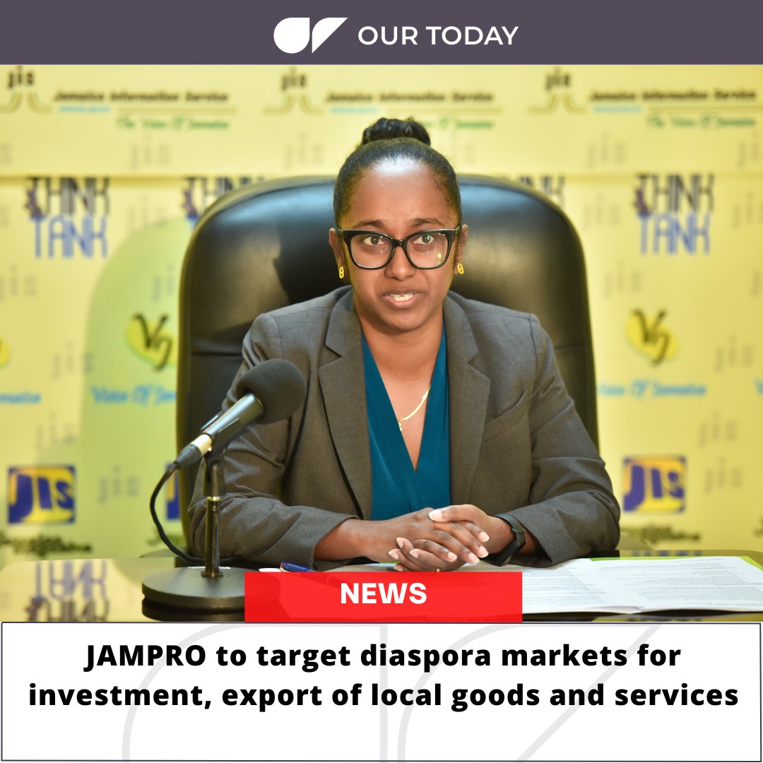 JAMPRO to target diaspora markets for investment, export of local goods and services. Visit the website to read more: bit.ly/3J7E7L4 Photo: JIS Follow us:⁠ Facebook: facebook.com/our.today.news⁠ YouTube: OurToday⁠ X: Our_Today_News⁠ IG: @our.today #OTNews @Jamprocorp